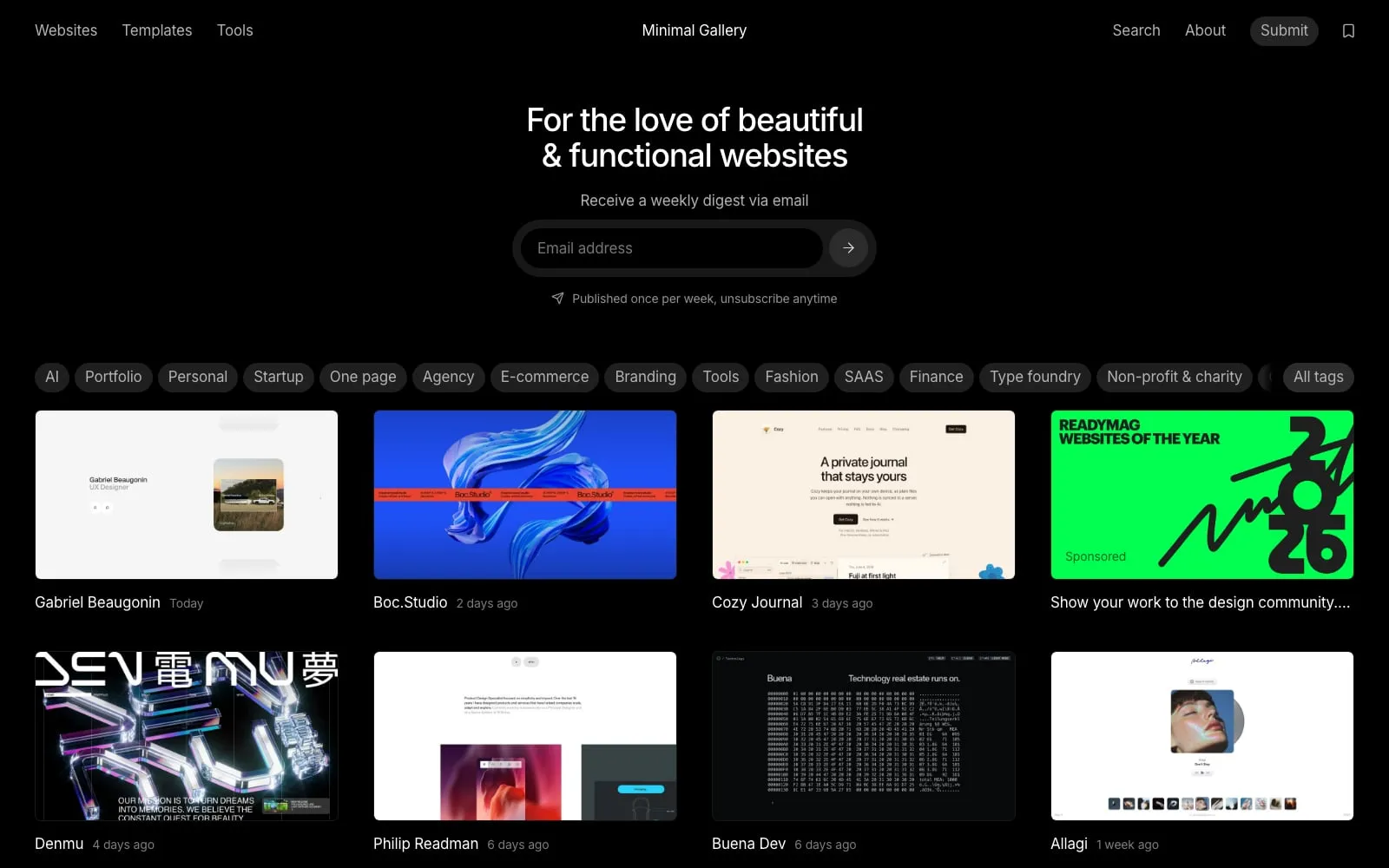 Screenshot of Minimal Gallery
