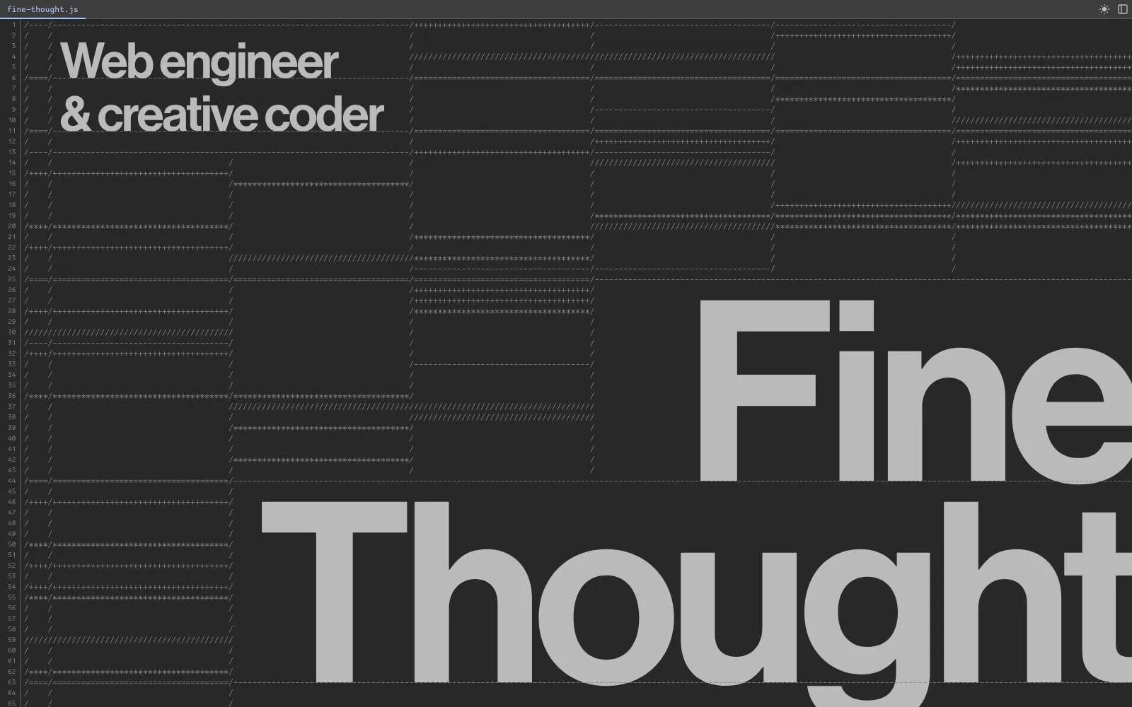 Screenshot of Fine Thought