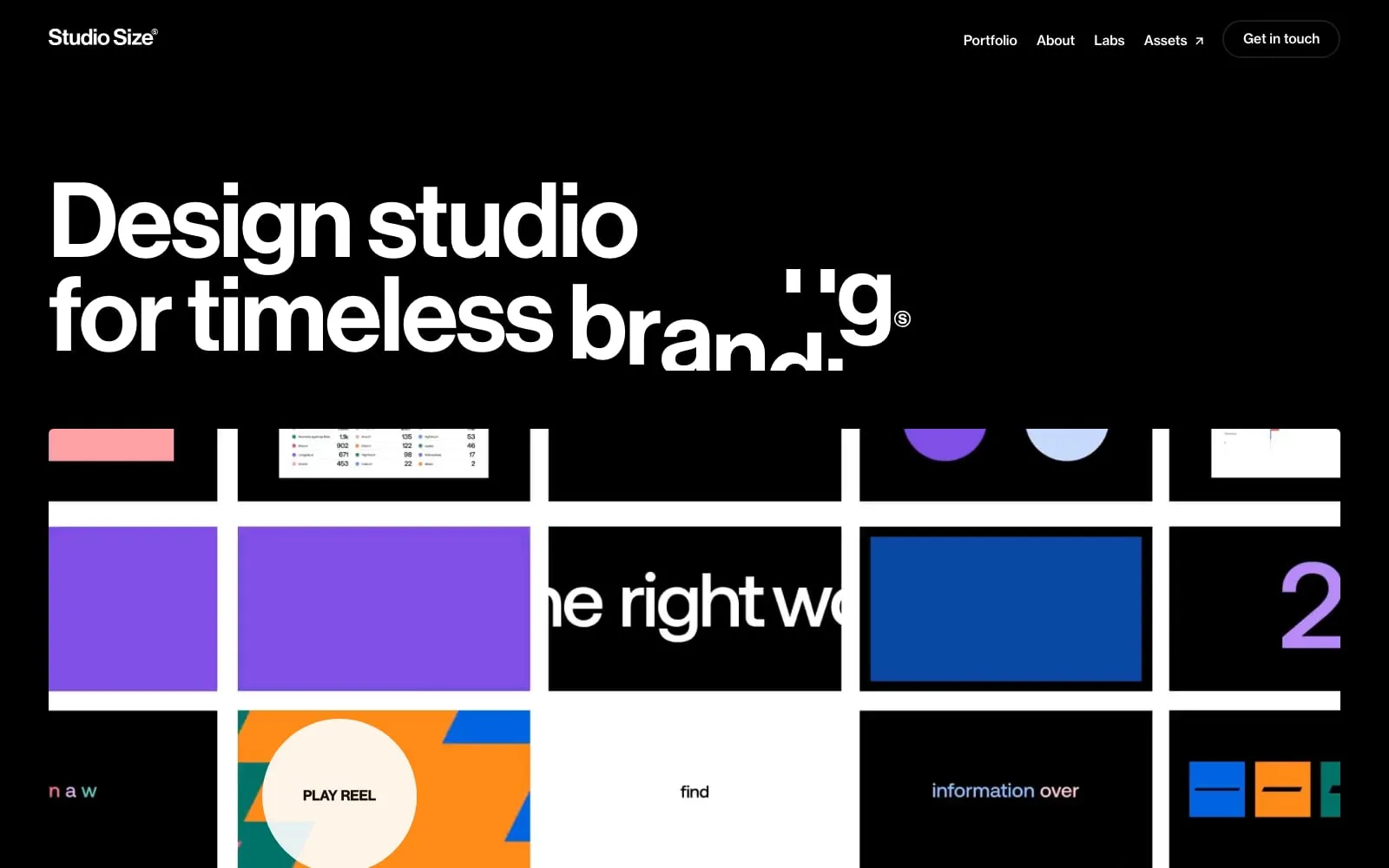 Screenshot of Size Agency