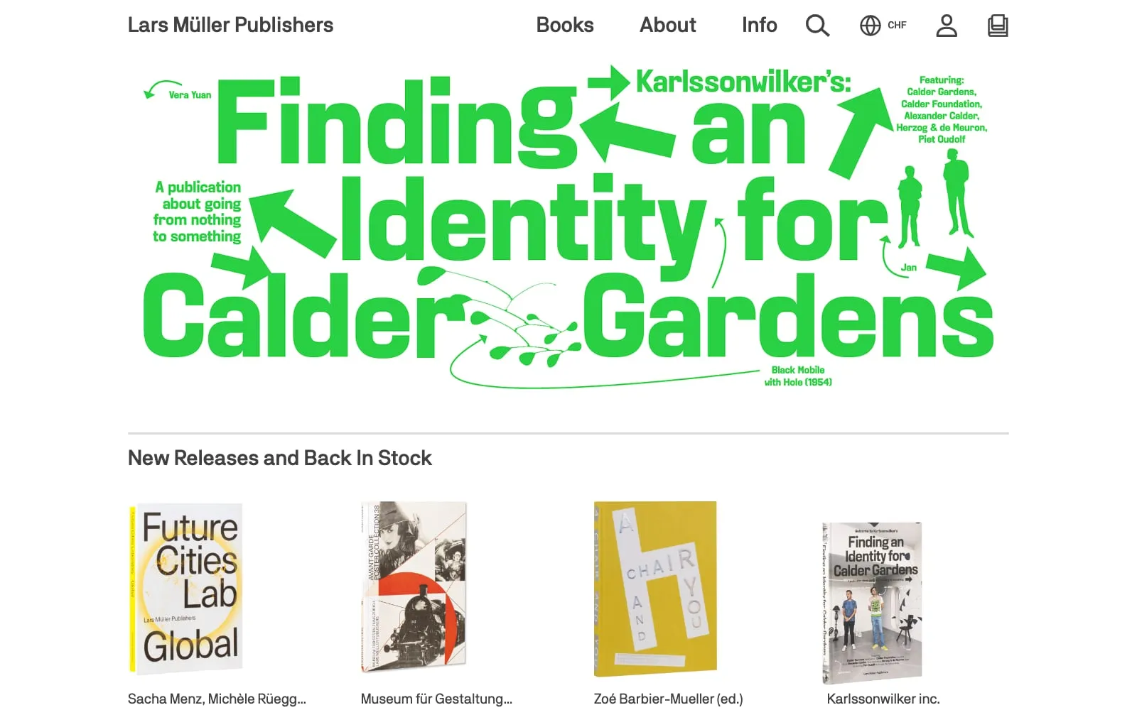 Screenshot of Lars Müller Publishers