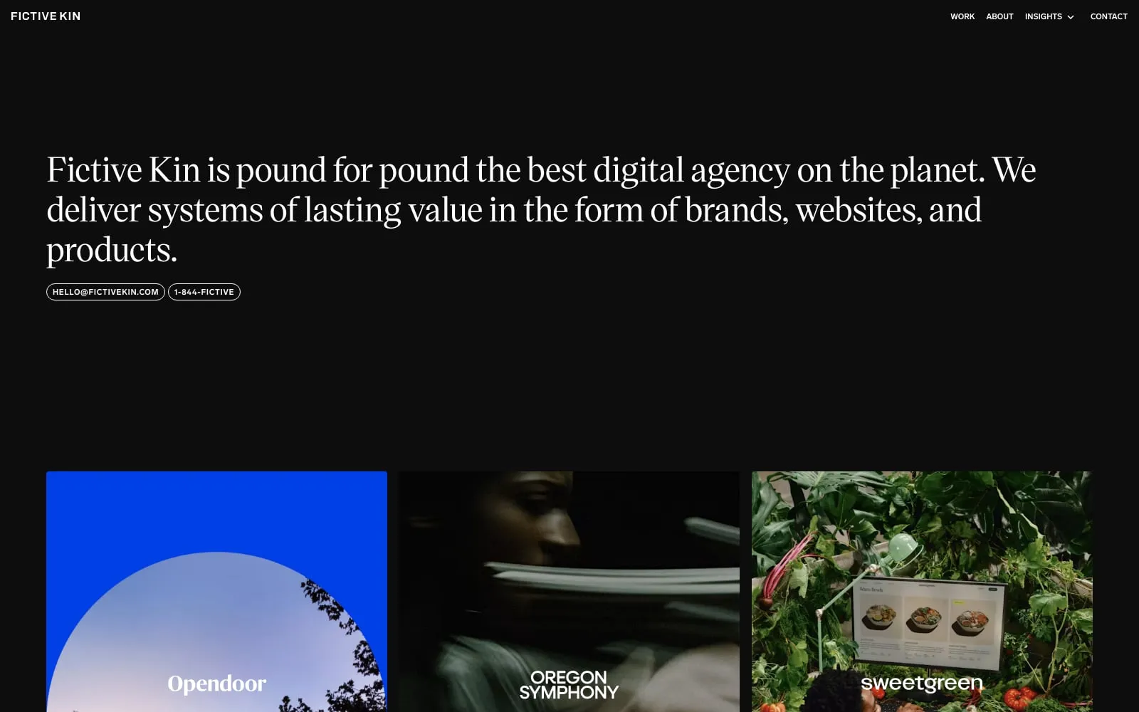 Screenshot of Fictive Kin