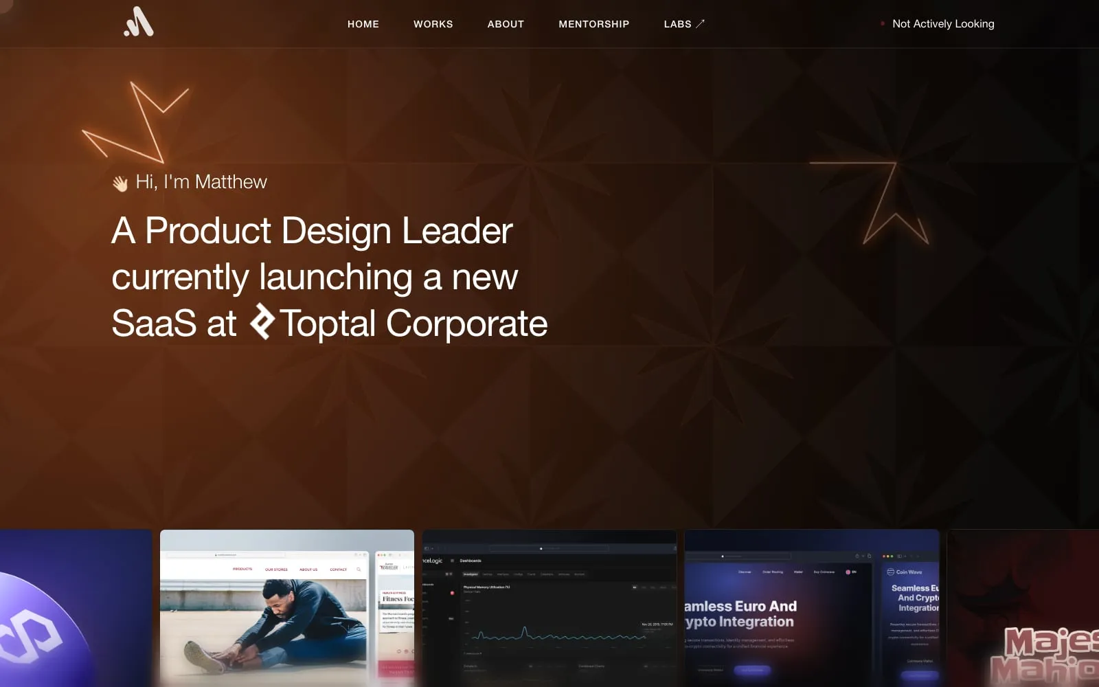 Screenshot of Matthew Vella