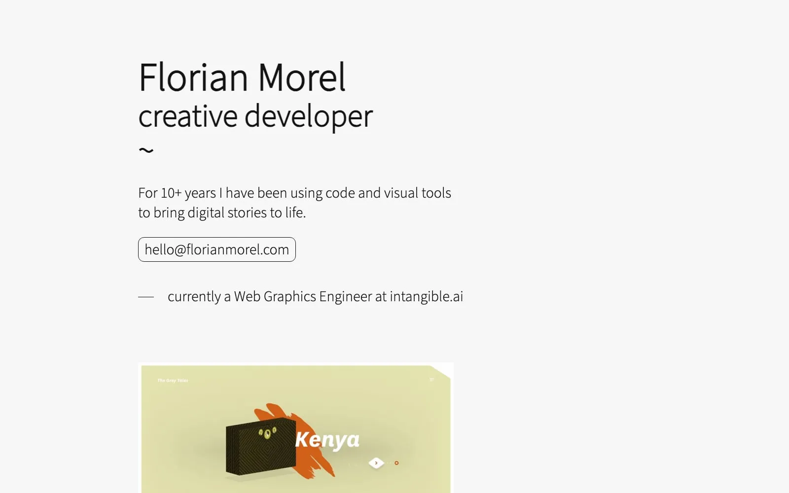 Screenshot of Florian Morel