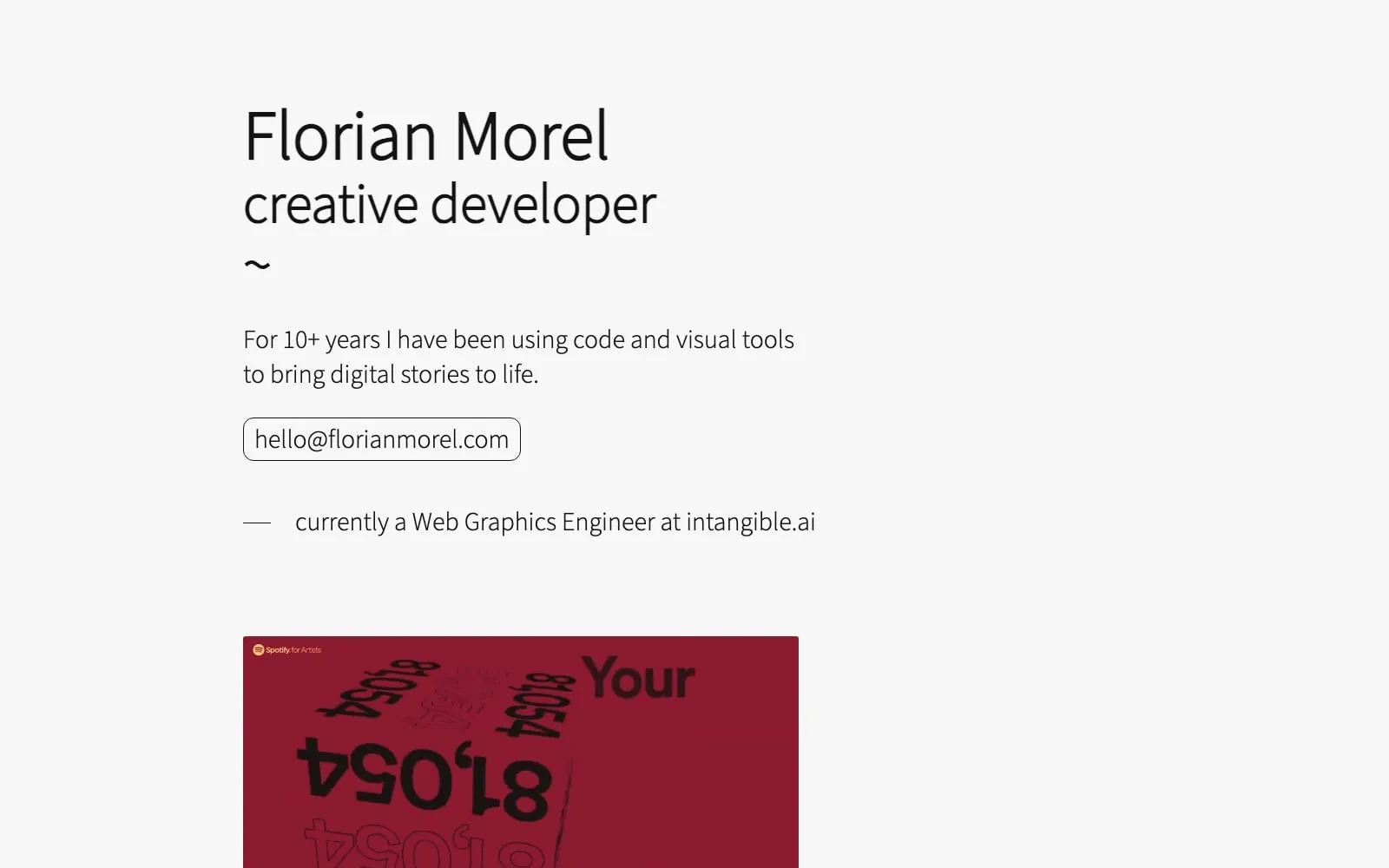 Screenshot of Florian Morel