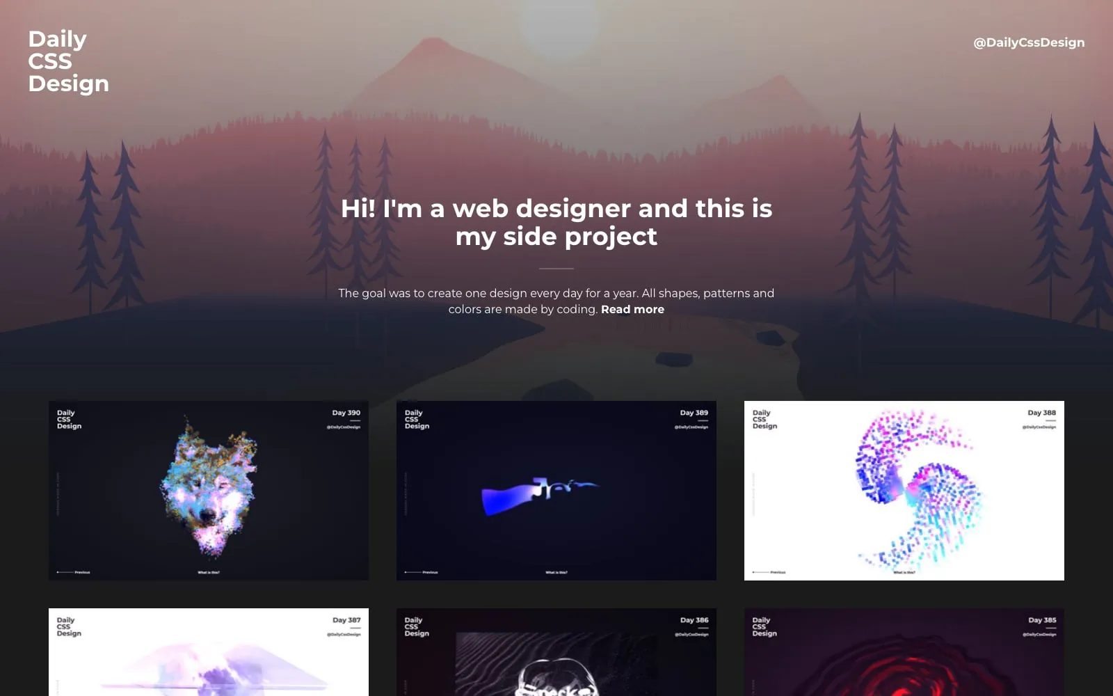 Screenshot of Daily CSS Design