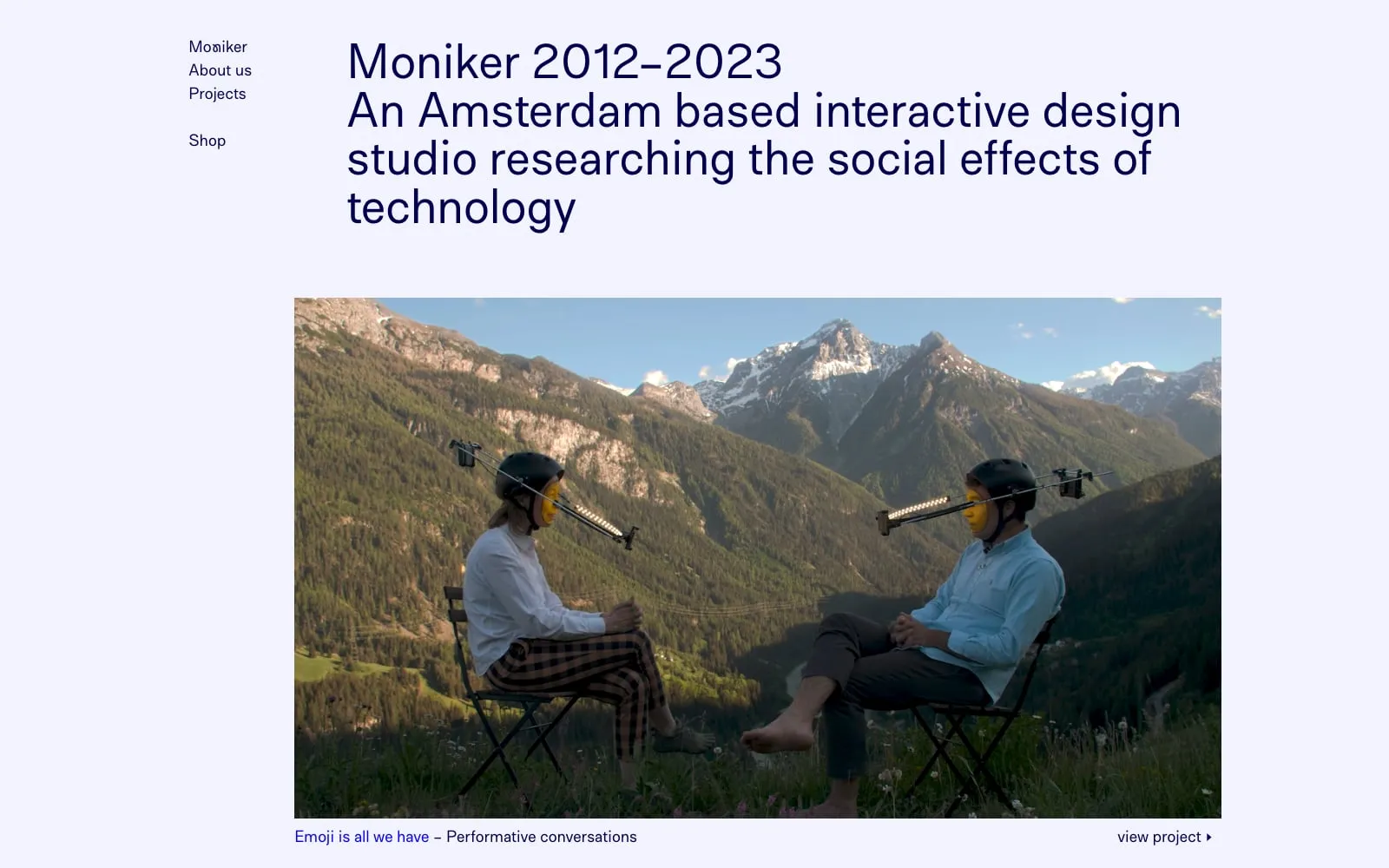 Screenshot of Moniker