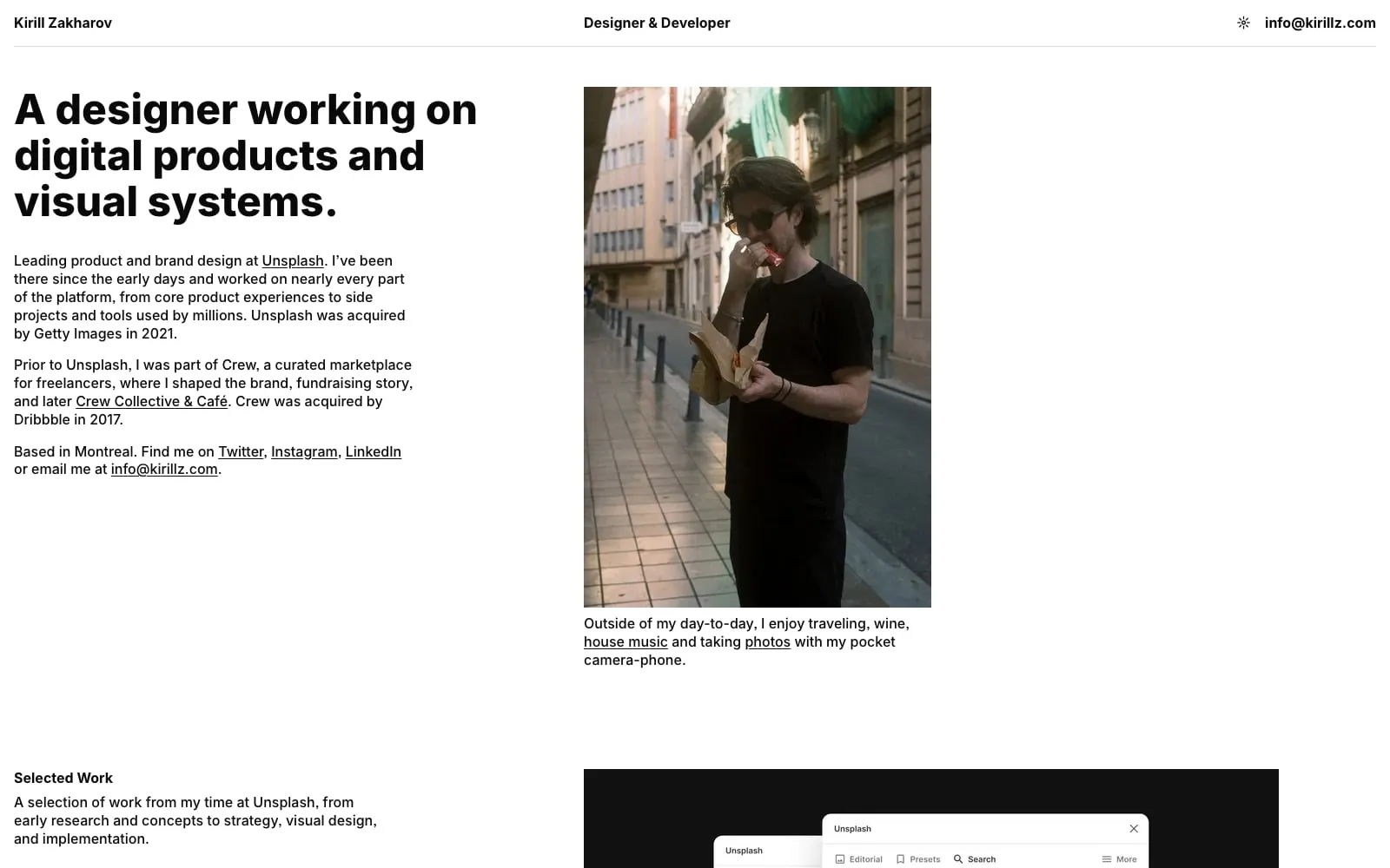 Screenshot of Kirill Zakharov