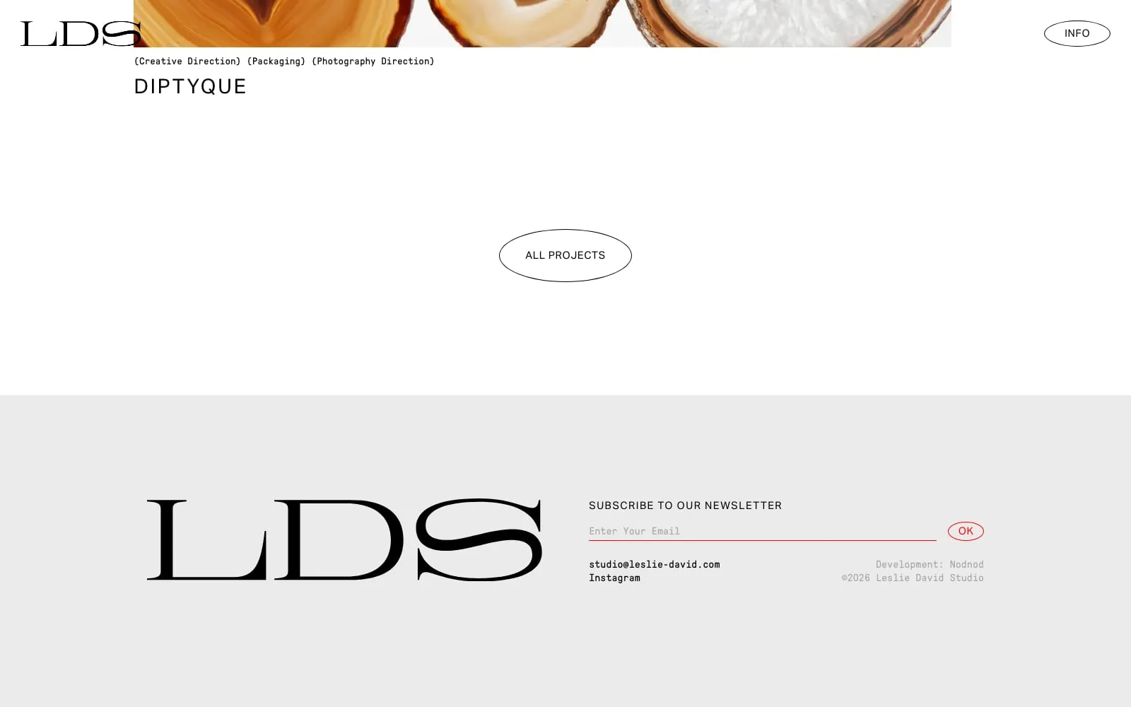 Screenshot of Leslie David Studio