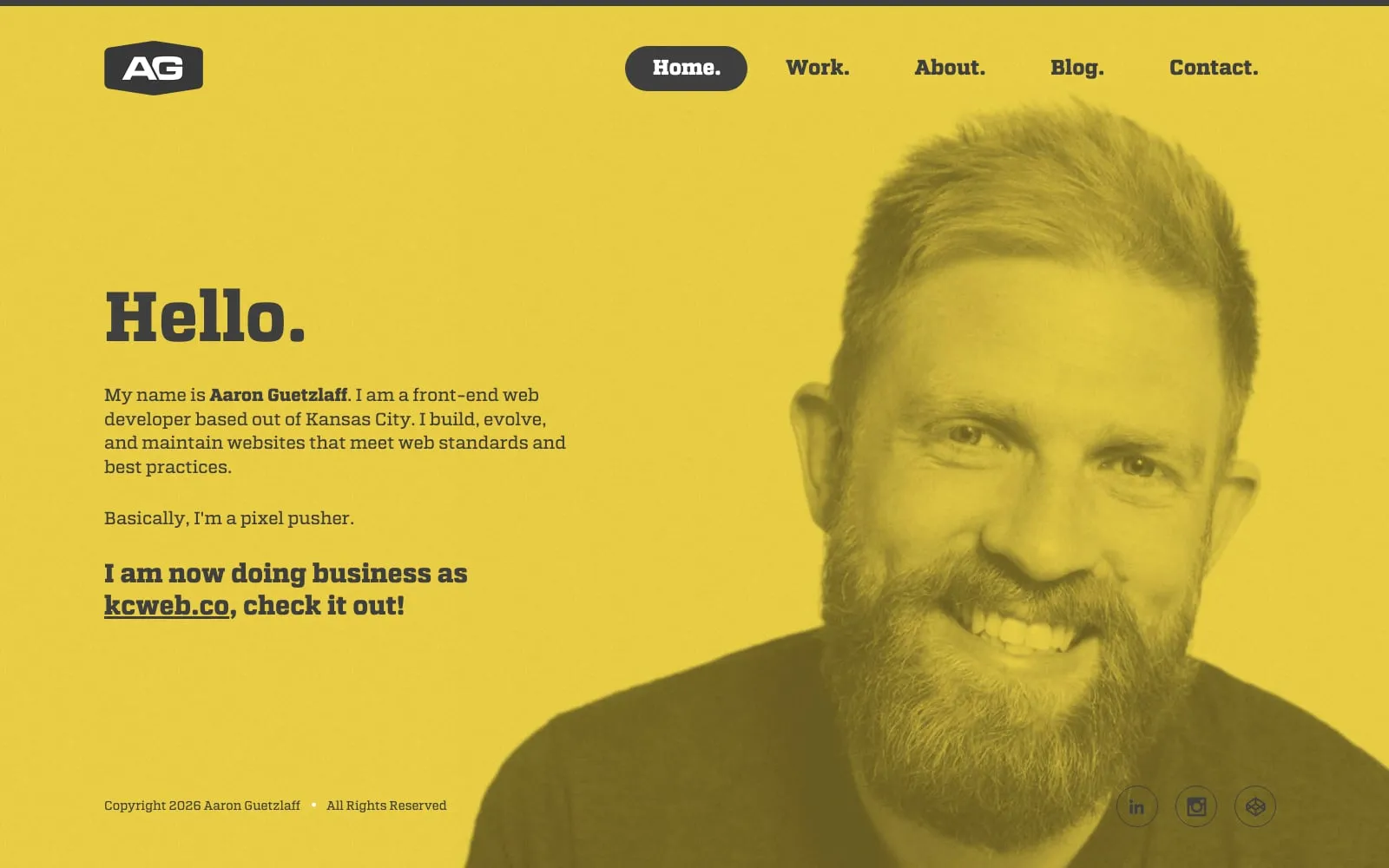 Screenshot of Aaron Guetzlaff