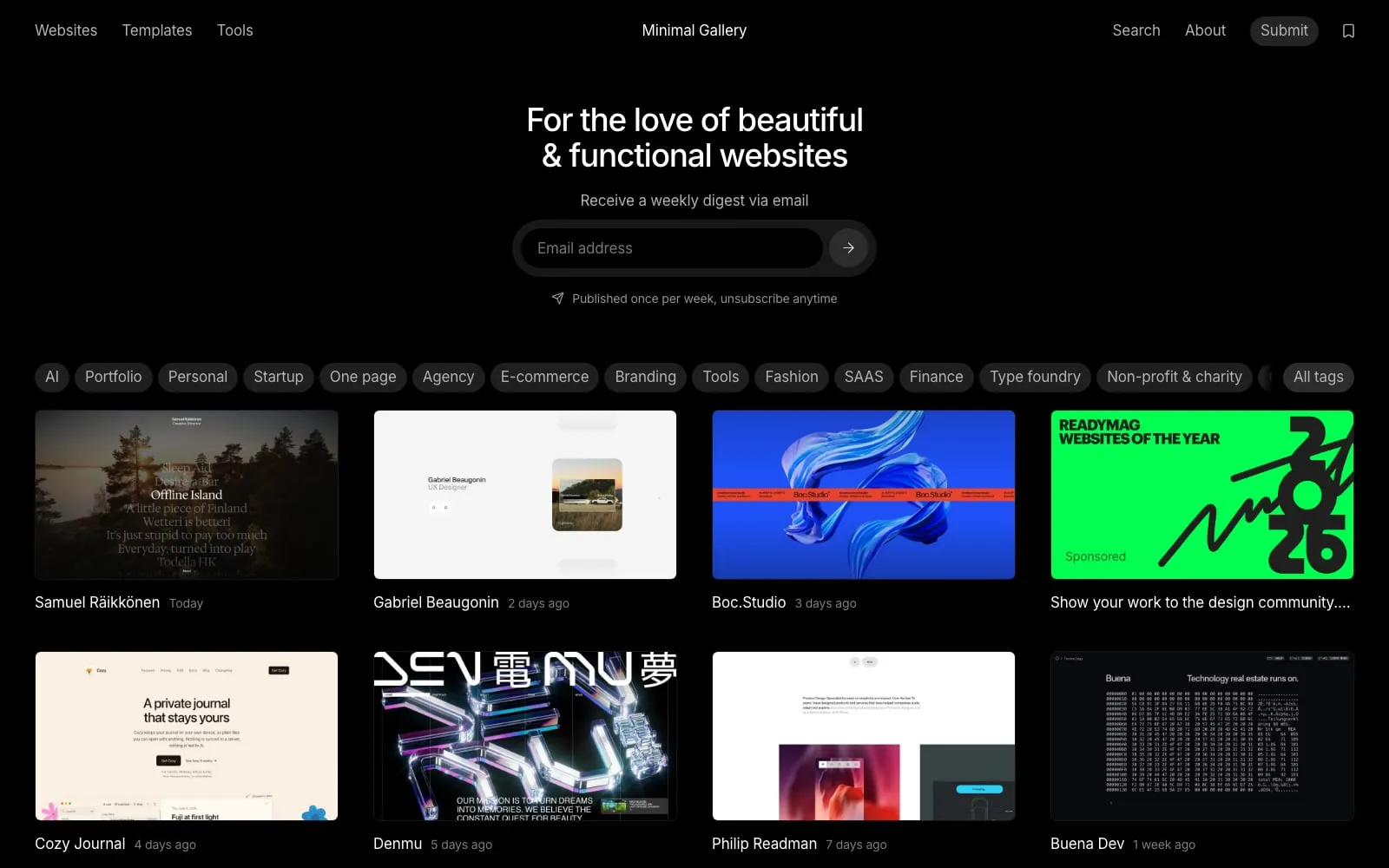 Screenshot of Minimal Gallery