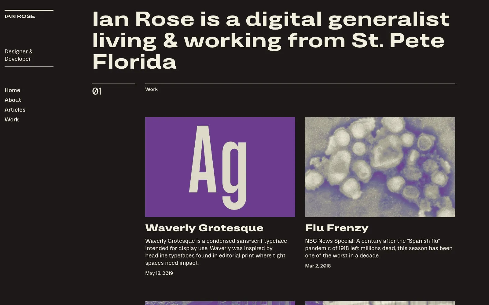 Screenshot of Ian Rose