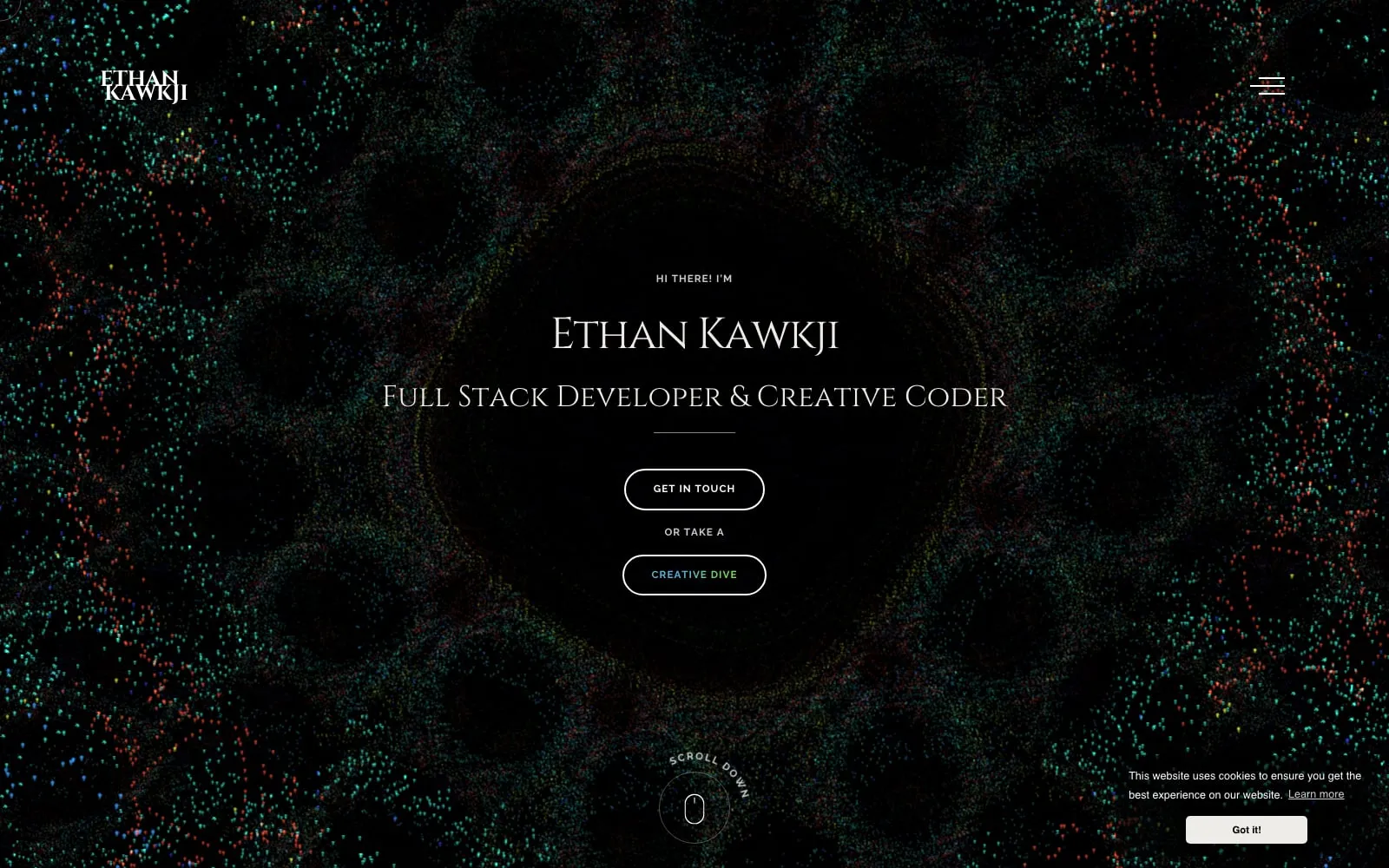 Screenshot of Ethan Kawkji