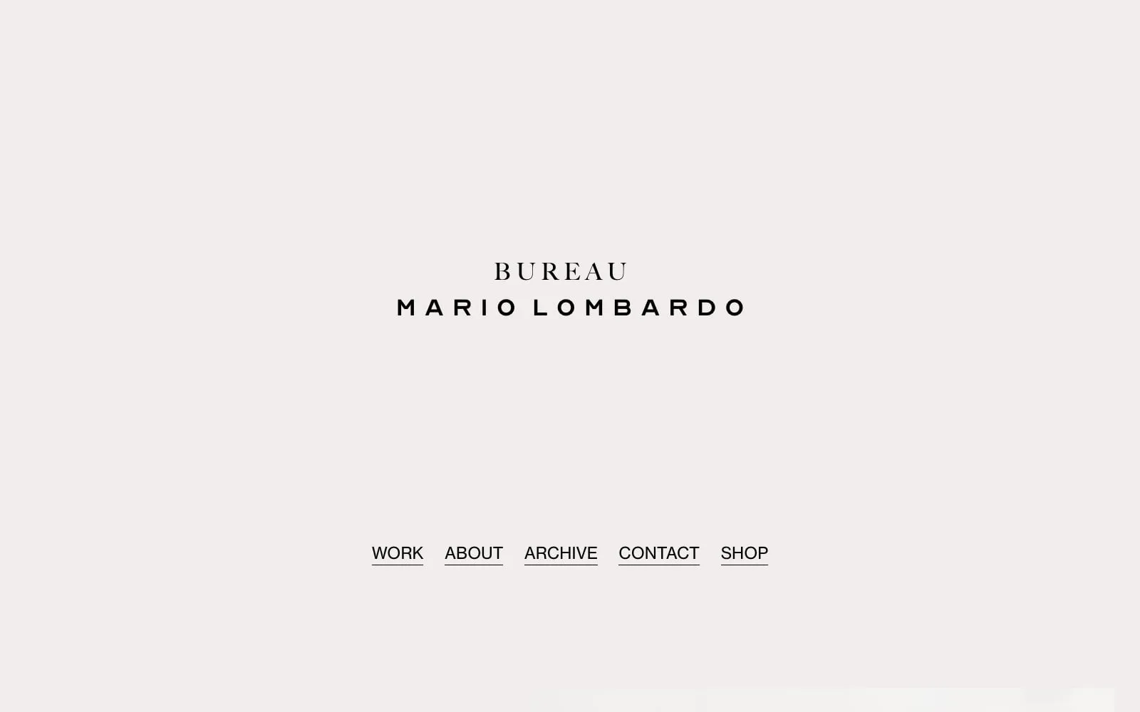 Screenshot of Bureau Mario Lombardo