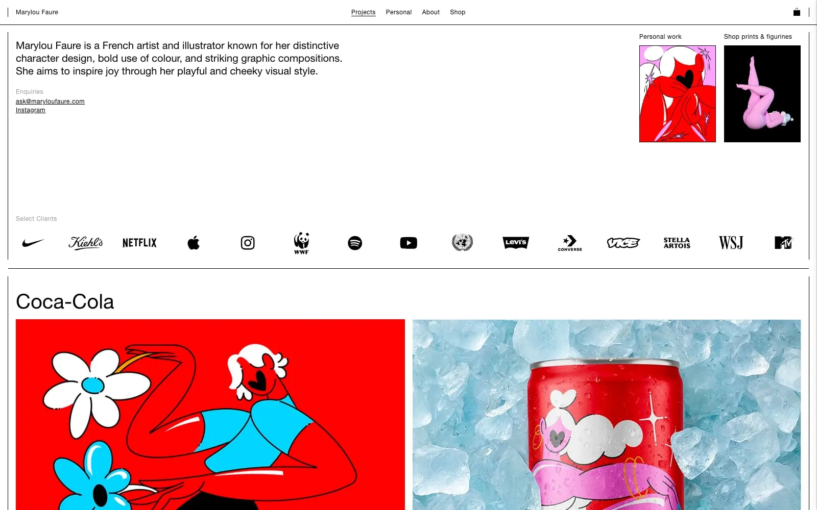 Screenshot of Marylou Faure