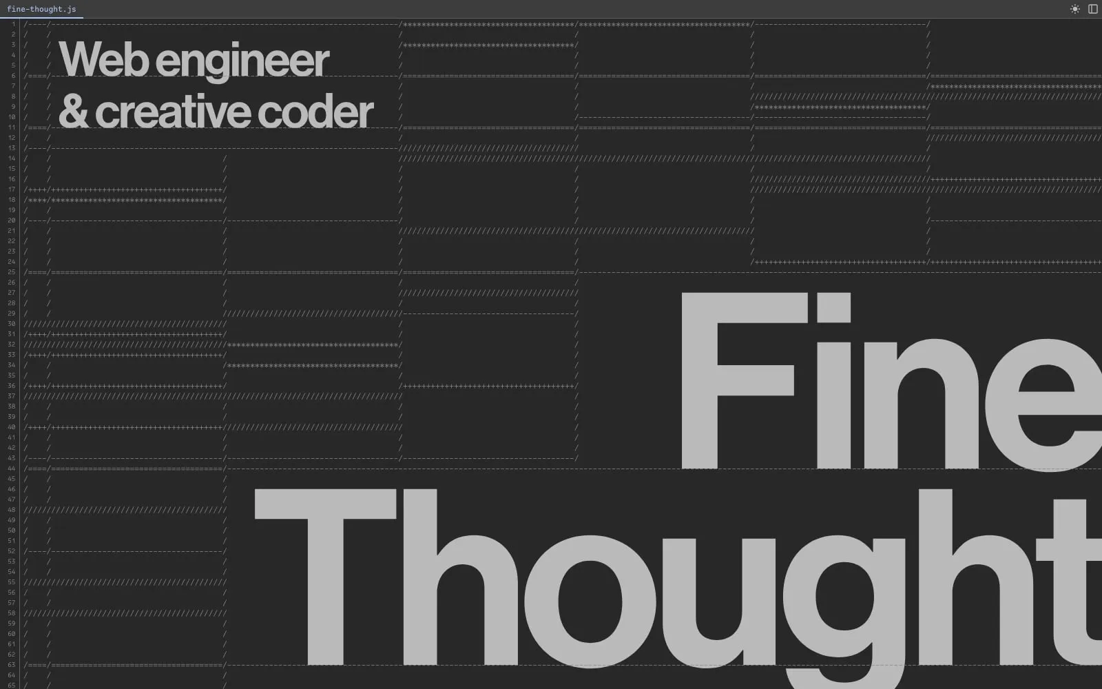 Screenshot of Fine Thought