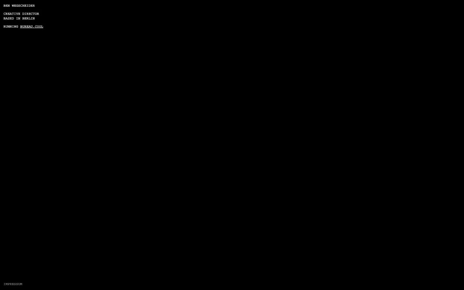 Screenshot of Ben Wegscheider