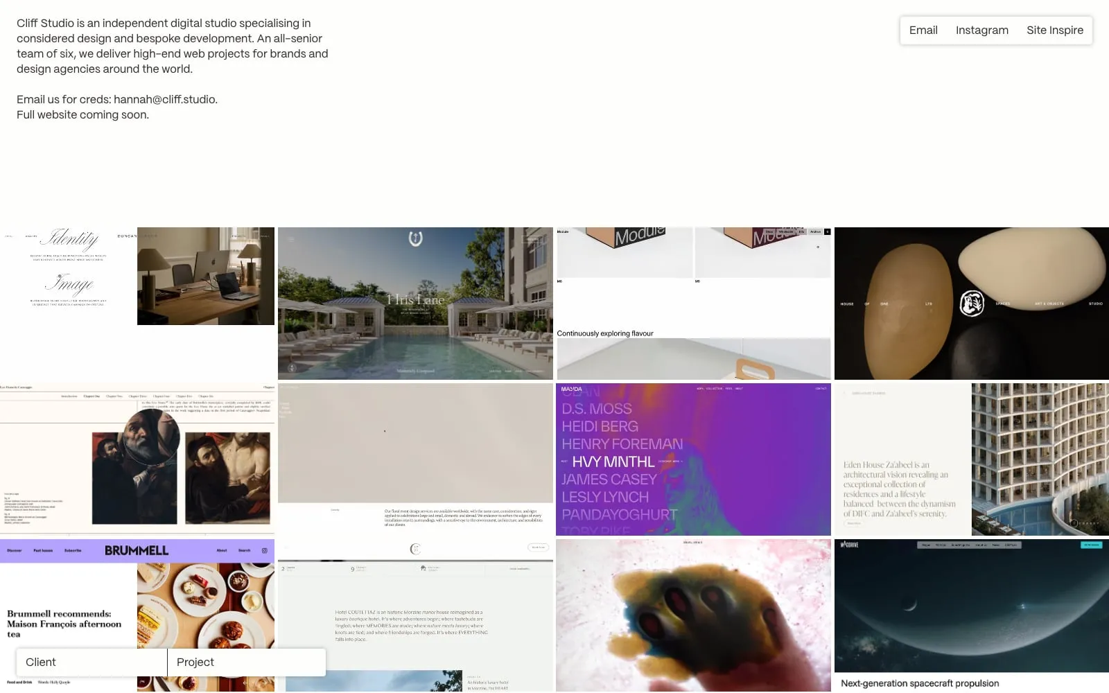 Screenshot of Cliff Studio