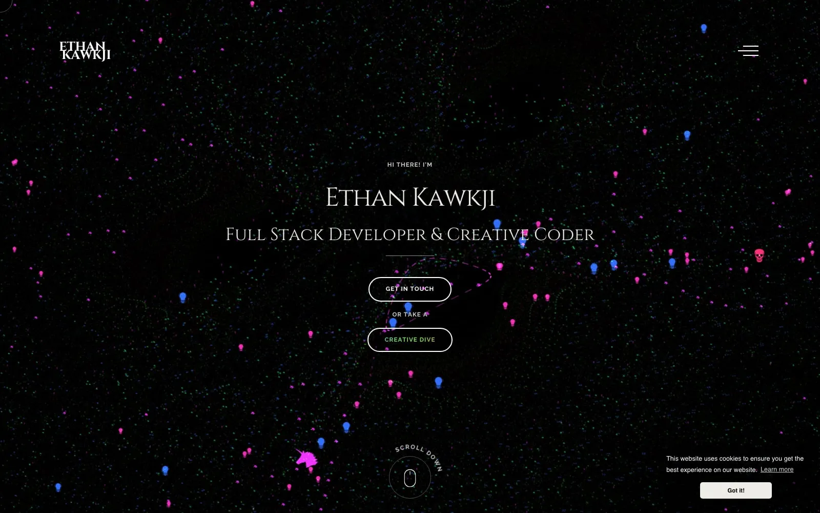 Screenshot of Ethan Kawkji