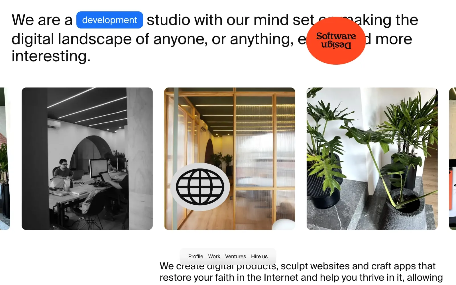 Screenshot of Lagom Startup Studio