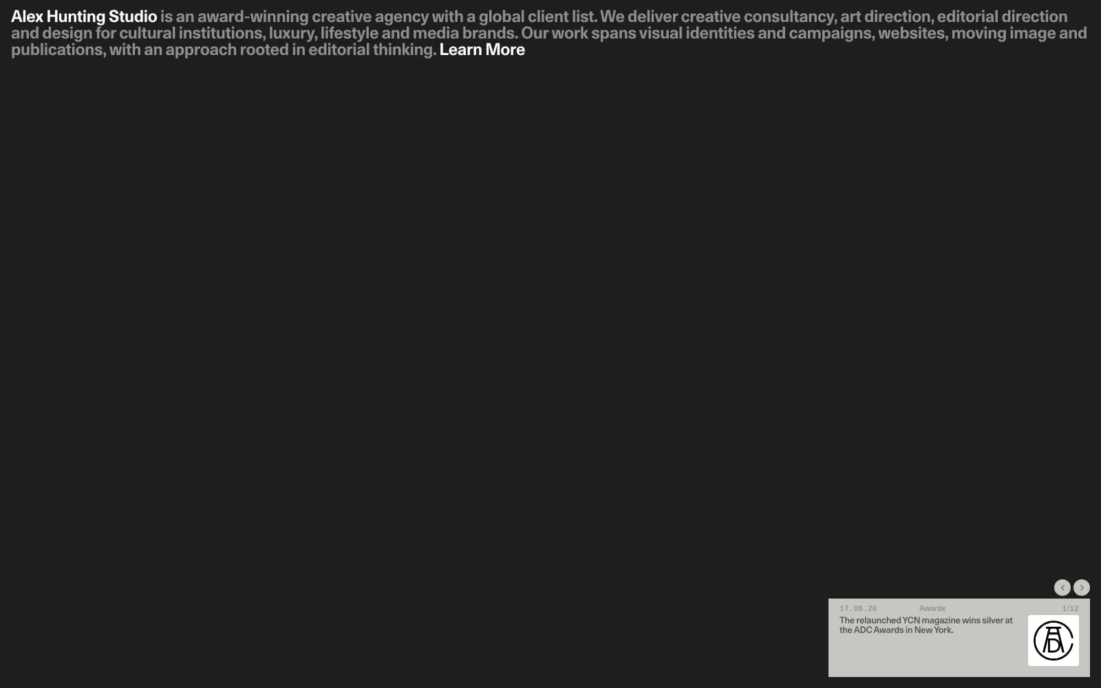 Screenshot of Alex Hunting Studio