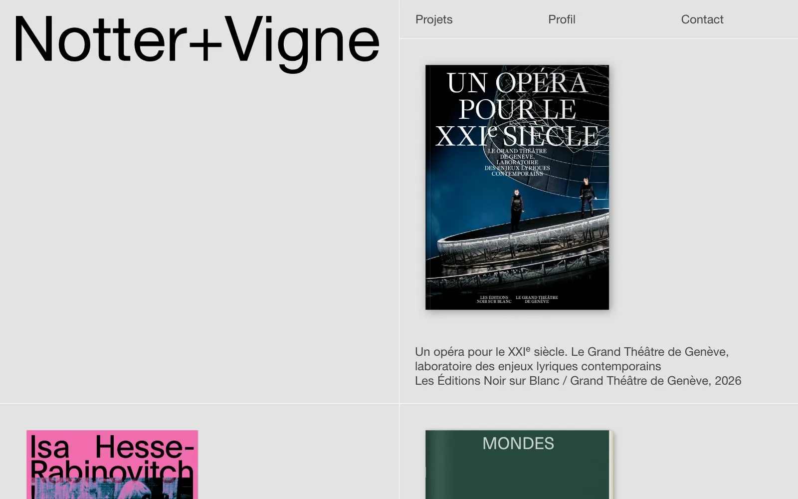 Screenshot of Notter + Vigne