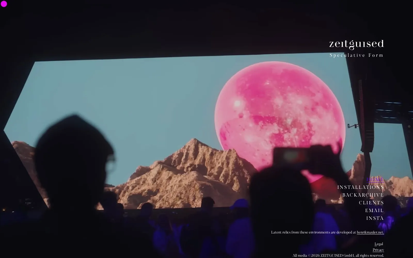 Screenshot of ZEITGUISED