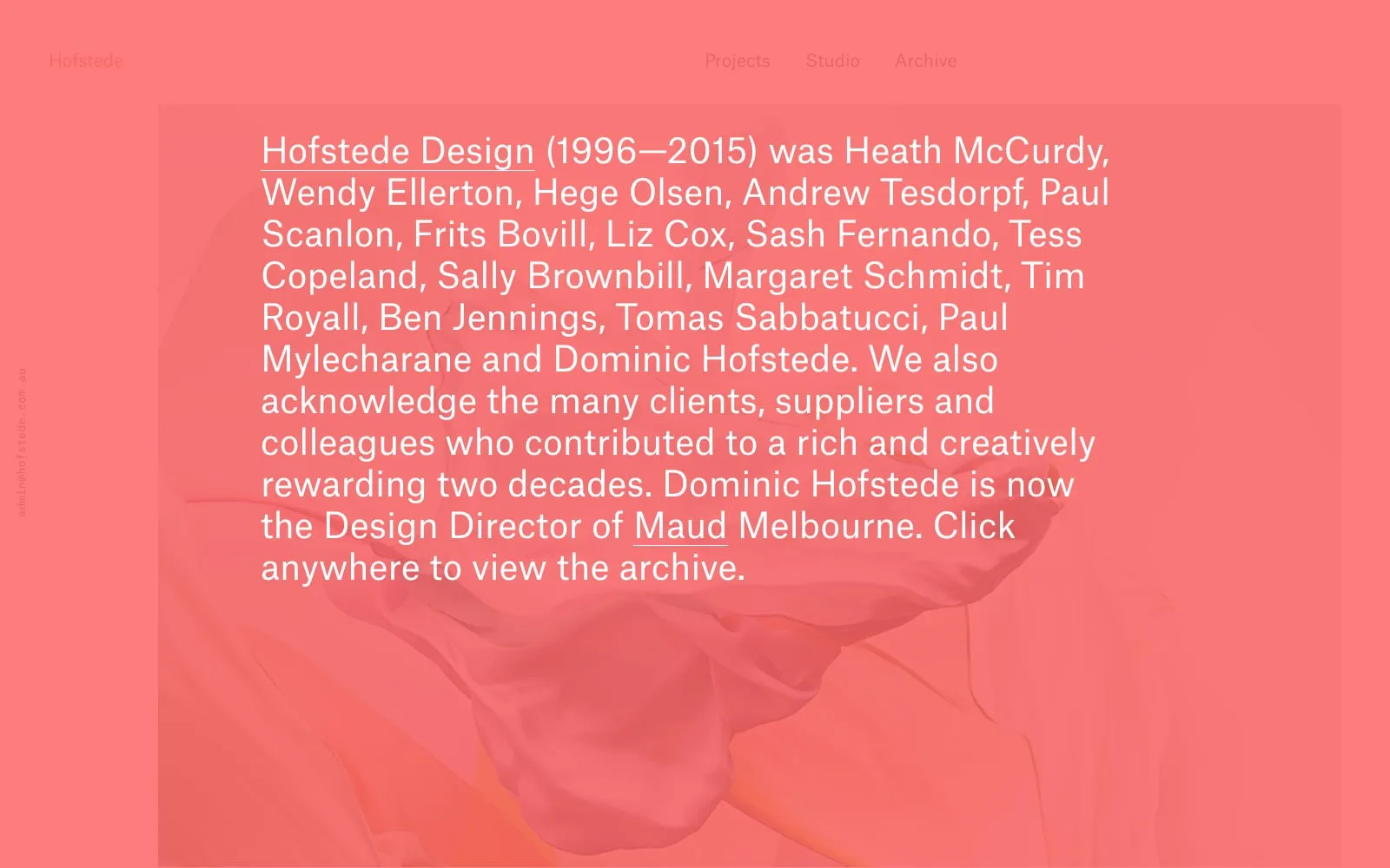 Screenshot of Dominic Hofstede