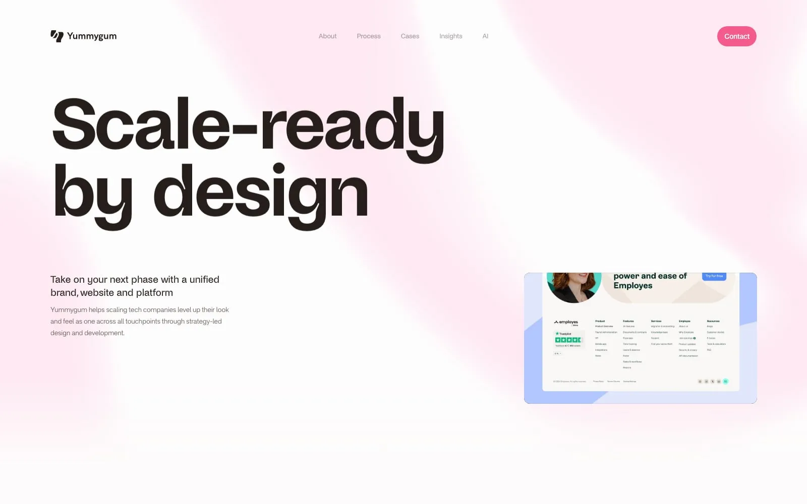 Screenshot of Yummygum