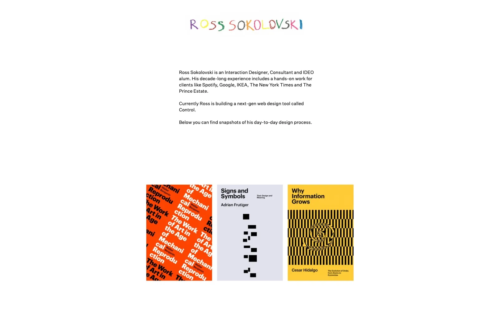 Screenshot of Ross Sokolovski