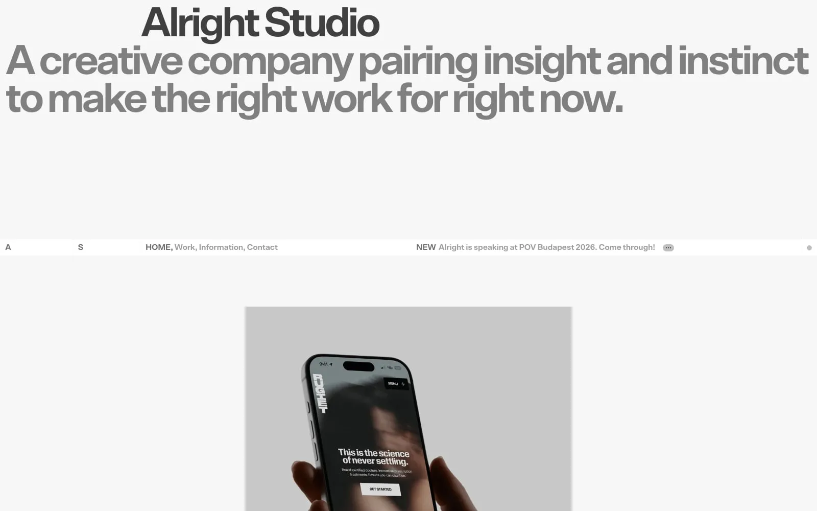Screenshot of Alright Studio