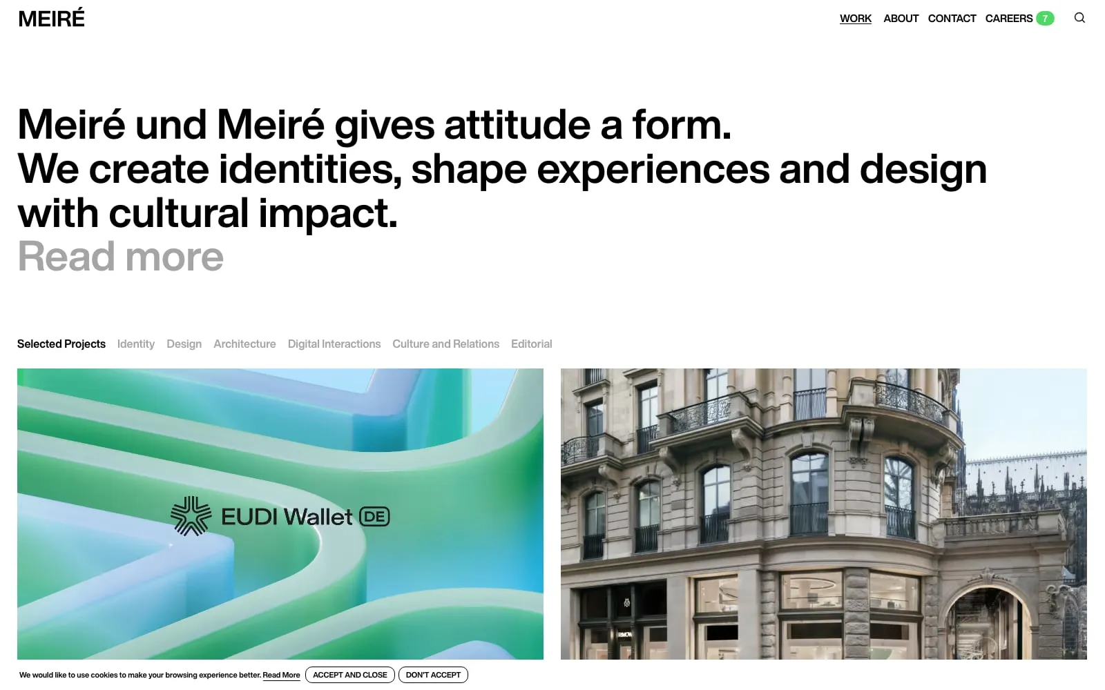 Screenshot of Meiré und Meiré