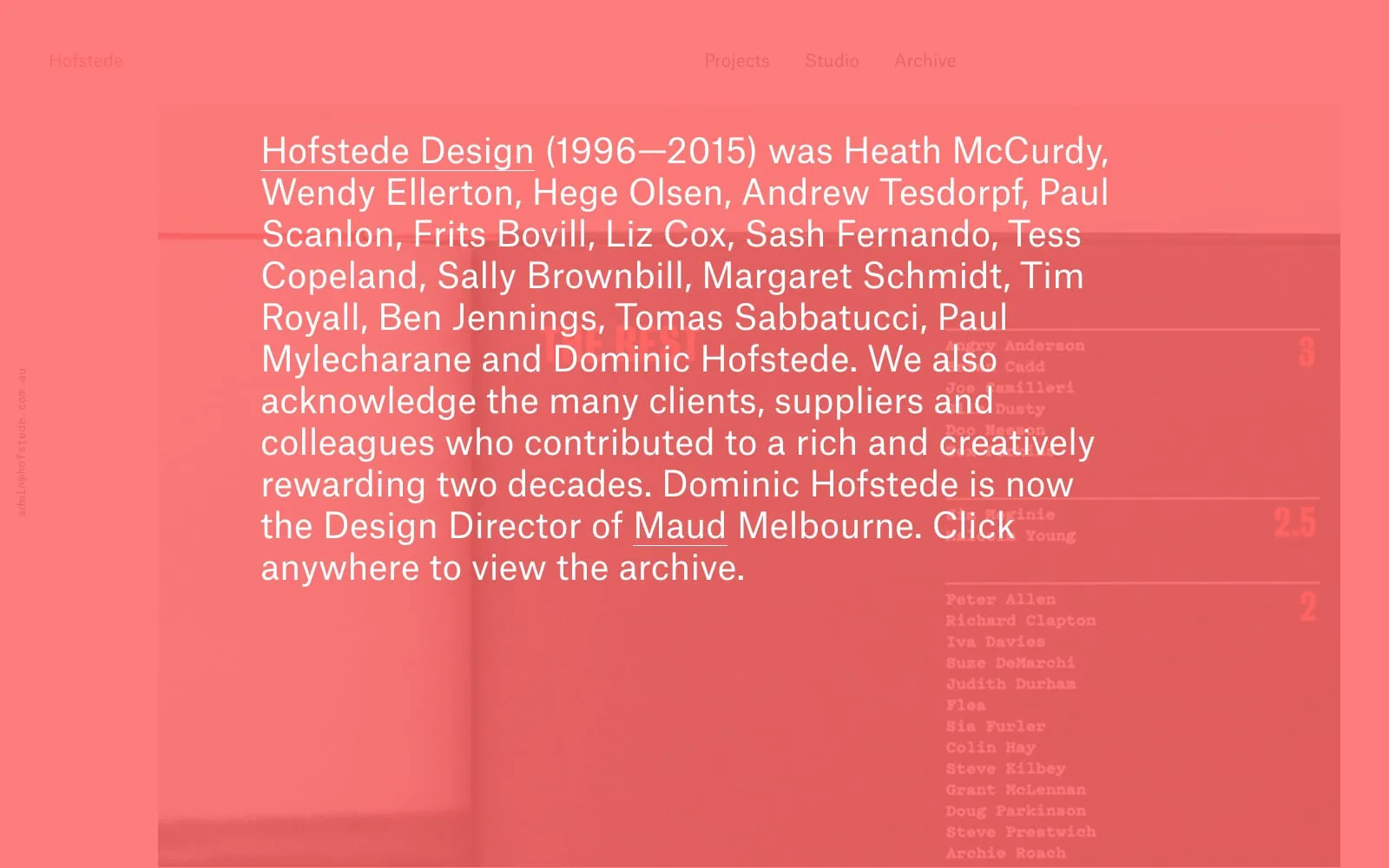 Screenshot of Dominic Hofstede